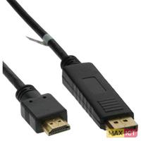 InLine 17182 2m DisplayPort HDMI Zwart video kabel adapter