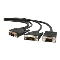 StarTech.com 1,8m DVI-I auf DVI-D und HD15 VGA Splitter Kabel - DVI zu VGA Video-Kabel -