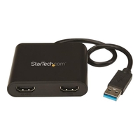 StarTech.com USB 3.0 to Dual HDMI Adapter - 4K 30Hz - External Video & Graphics Card - Dual Monitor