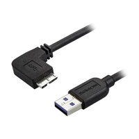 StarTech.com 2m Micro USB 3.0 Kabel - USB A zu links gewinkeltes Micro B USB Anschlusskabel - M/M -