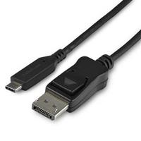 startech .com 1m - USB-C naar DisplayPort adapter kabel - 8K 30Hz - HBR3 - USB-C™ video adapter - Thunderbolt™ 3 compatibel - Externe video-adapter