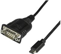 startech .com USB-C naar seriële adapter met COM retention - USB C naar RS232 kabel - USB C naar DB9 kabel - Windows / macOS / Linux compatibel - USB / seriële kabel - DB-9 (M) naar USB-C (M) - 40 cm