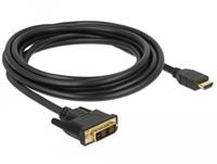 Delock Kabel DVI 18+1 Stecker > HDMI-A Stecker 3 m schwarz - Delock