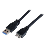 StarTech.com 1m zertifiziertes USB 3.0 SuperSpeed Kabel A auf Micro B - Schwarz - USB 3