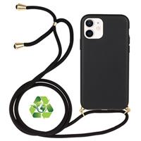 Saii Eco Line iPhone 12 Mini biologisch afbreekbaar hoesje met riem - zwart
