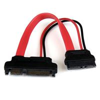 StarTech 6in Slimline SATA to SATA Adapter with Power  Female to Male