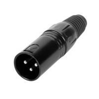 HQ Power 3P XLR CONNECTOR - MANNELIJK - ZWART - 