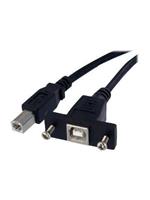 StarTech.com 30 cm USB B auf B Kabel zur Slotbelch Montage – Buchse/Stecker - USB-Kabel - USB Typ