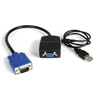 StarTech.com 2 Port VGA Video Splitter - Monitor Splitter Kabel mit Stromversorgung über USB - 1 x