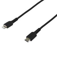 startech .com Premium USB-C naar Lightning Kabel 2m Zwart - USB Type C naar Lightning Charge & Sync Oplaadkabel met Aramide Vezels - Apple MFi Gecertificeerd - iPad Air iPhone 12 (RUSBCLTMM2MB) - Lightning-kab
