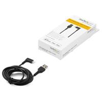 startech .com Premium USB-A naar Lightning Kabel 2m Zwart - Robuuste 90° haakse USB Type A naar Lightning Charge & Sync Oplaadkabel met Aramide Vezels - Apple MFi Cert. - iPhone (RUSBLTMM2MBR) - Lightning-