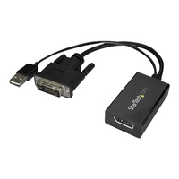 StarTech.com DVI auf DisplayPort Adapter mit USB Power - DVI-D zu DP Video Adapter - DVI zu