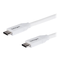 StarTech .com USB-C naar USB-C kabel met 5A/100W Power Delivery M/M wit 2 m USB 2.0 USB-IF certificatie. Lengte snoer: 2 m, Aansluiting 1: USB C, Aansluiting 2: USB C, USB-versie: USB 2.0, Maximale ov