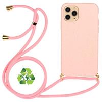 Saii Eco Line iPhone 11 Pro biologisch afbreekbaar hoesje met riem - roze