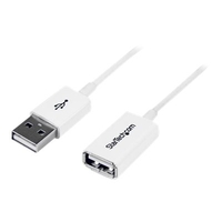 StarTech.com 3m USB 2.0 Verlängerungskabel A auf A - Stecker/Buchse - Weiß - USB A (St) auf USB A