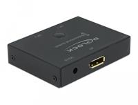 DeLOCK DisplayPort 2 - 1 Switch bidirectional 8K 30 Hz - Video/Audio-Schalter - 2 Anschlüsse