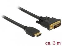 Delock HDMI zu DVI 24+1 Kabel bidirektional 3 m - Delock