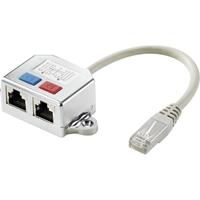 Renkforce RJ45 Netzwerk T-Adapter CAT 6 [2x RJ45-Buchse - 1x RJ45-Stecker] 15.00cm Metall