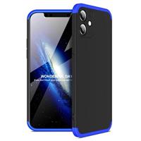 GKK Onzichtbare iPhone 12 Cover - Blauw / Zwart