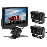 huismerk A1510 7 inch HD auto 12 IR nachtzicht achteruitkijk back-up dual camera rearview monitor met 15m kabel