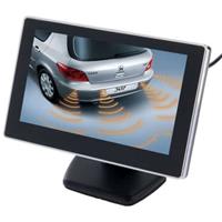 huismerk 4.3 inch auto Rearview LCD-Monitor met Stand 2 kanalen AV Input(Black)