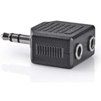 Nedis Stereo-Audioadapter | 3,5 mm Male - 2x 3,5 mm Female | Zwart
