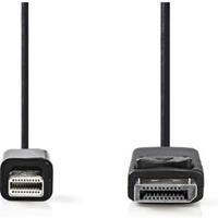 Nedis Mini-DisplayPort - DisplayPort-kabel | Mini-DisplayPort male - DisplayPort male | 1,0 m | Zwart