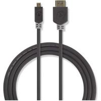 Nedis High Speed HDMI-kabel met Ethernet | HDMI-connector - HDMI-micro-connector | 2,0 m | Antrac