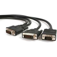 StarTech.com 1,8 m DVI-I male naar DVI-D male/HD15 VGA male videosplitterkabel