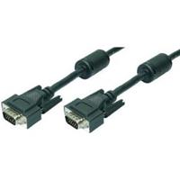 Vga Cable 2xST black 2x Ferrit Core 5M (CV0003) - Logilink