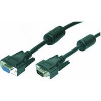 Vga Cable st/bu black 2x Ferrit Core 5M (CV0006) - Logilink
