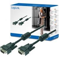 LogiLink VGA Monitorkabel, Stecker - Stecker, schwarz, 10 m