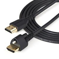 StarTech.com 2m (6ft) HDMI Cable with Locking Screw, 4K 60Hz HDR 10, High Speed HDMI 2.0 Monitor
