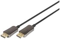 Digitus DisplayPort / Glasvezel Aansluitkabel DisplayPort stekker, DisplayPort stekker 20.00 m Zwart AK-340107-200-S Ultra HD (8K) DisplayPort-kabel