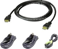 ATEN KVM Aansluitkabel [1x HDMI-stekker, USB-A 2.0 stekker, Jackplug male 3.5 mm - 1x HDMI-stekker, Jackplug male 3.5 mm, USB 2.0 bus B] 1.80 m