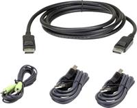 ATEN KVM Anschlusskabel [1x DisplayPort Stecker, USB 2.0 Stecker A, Klinkenstecker 3.5mm - 1x USB 2.