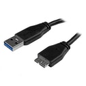 StarTech Slim Micro USB 3.0 Cable - M/M - 15cm (6in)