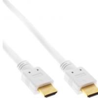 InLine High Speed HDMI Cable with Ethernet male to male gold plated white 1.5m