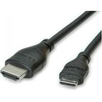 Roline Monitorkabel HDMI High Speed met Ethernet, HDMI Male - Mini HDMI Male 0,8m