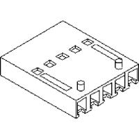 Molex 901230112 2.54mm Pitch C-Grid III Modular Crimp Housing Single Row, 2 Polarizing Buttons, 12 Circuits, Black