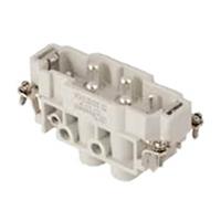 Molex 936010221 GWconnect Screw Terminal Insert, Male, 4-Pole-80A and 2-Pole-16A, with Wire Protection, Silver (Ag) Plate