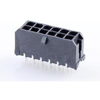 Molex 430451212 Micro-Fit 3.0 Vertical Header, 3.00mm Pitch, Dual Row, 12 Circuits, with PCB Polarizing Peg, Tin, Glow-Wi