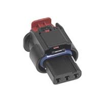 Molex 349003121 MXP120 Sealed Receptacle, 3 Circuit, Black Housing (T3-V2-S3), Key B, Light Gray Insert