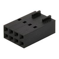 Molex 22552043 2.54mm Pitch SL Crimp Housing, Dual Row, Version C, Back Ribs, 4 Circuits, Black