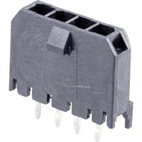 Molex 436500415 Micro-Fit 3.0 Vertical Header, 3.00mm Pitch, Single Row, 4 Circuits, with PCB Polarizing Peg, Tin, Glow-W