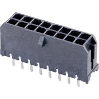 Molex 430451612 Micro-Fit 3.0 Vertical Header, 3.00mm Pitch, Dual Row, 16 Circuits, with PCB Polarizing Peg, Tin, Glow-Wi