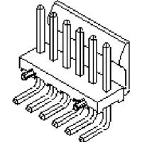 Molex 26645060 KK 396 Header, Right-Angle, Friction Lock with Press-fit Plastic Peg PCB, 6 Circuits, Tin (Sn) Plating