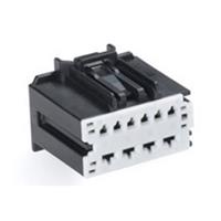 Molex 313721000 Stac64 Hybrid Receptacle Assembly, 10 Circuit, Black, Polarization A, without CPA