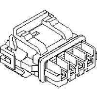 Molex 521170241 Mizu-P25 5.00mm Pitch Waterproof Wire-to-Wire Receptacle Housing, 2 Circuits, Black