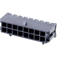 Molex 430451600 Micro-Fit 3.0 Right-Angle Header, 3.00mm Pitch, Dual Row, 16 Circuits, with Snap-in Plastic Peg PCB Lock,